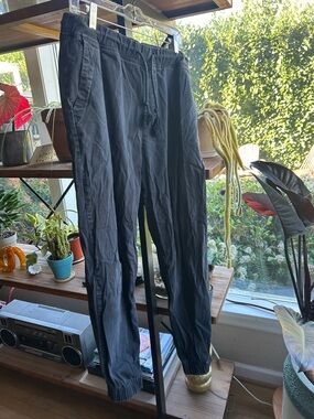 Elwood Black Elastic-Waist Drawstring Joggers